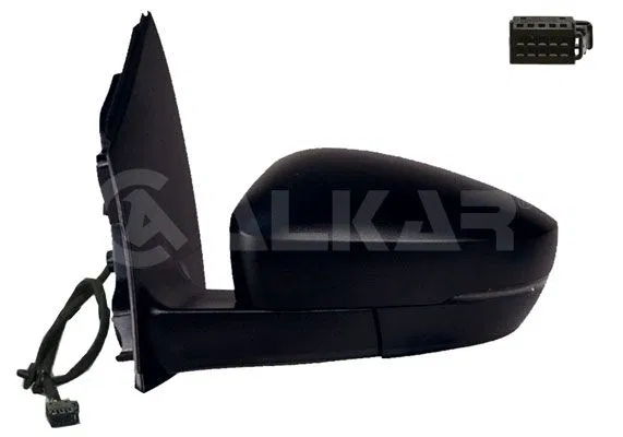 6C1857507 Dis Dikiz Aynası Sol Mekanık Asferik Sinyallı Dikdortgen Soketli 2 Pin Volkswagen Polo (6R1, 6C1) 2010- | 6133123 ALKAR