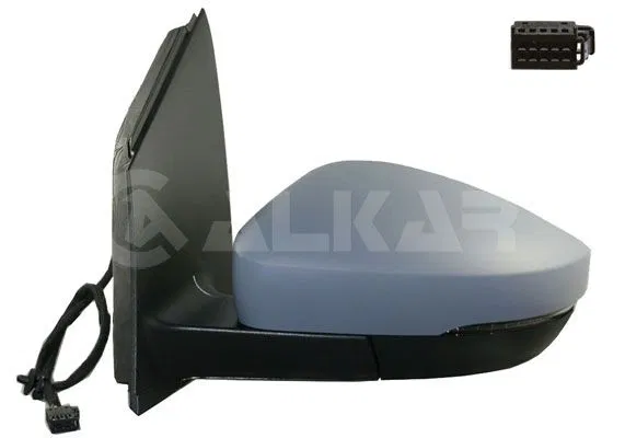 6C1857507 Dis Dikiz Aynası Sol Mekanık Asferik Astarlı Sinyallı Dikdortgen Soketli 2 Pin Volkswagen Polo (6R1, 6C1) 2010-2017 | 6142123 ALKAR
