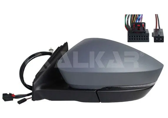 565 949 101 Dis Dikiz Aynası Sol Elektrikli Isitmalı Astarlı Otomatık Katlanır Sinyallı Alt Aydinlatmalı Hafızalı Kor Noktalı Blis 17 Pin Skoda Karoq 2017- | 9049771 ALKAR