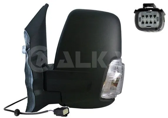 1911148 Dis Dikiz Aynası Sol Elektrikli Isitmalı Otomatık Katlanır Beyaz Sinyallı Kisa Kol Ford Transit (V363) 2014- | 9229666 ALKAR