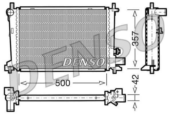 1012955 Motor Su Radyatörü Ford Fiesta IV (95-03) | DRM10040 DENSO