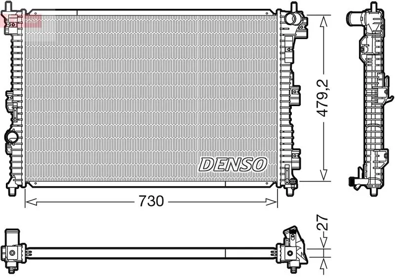 EB5Z8005G Motor Su Radyatörü | DRM10112 DENSO