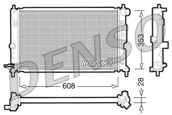 52479098 Motor Su Radyatörü Opel Vectra B (95-03) | DRM20027 DENSO