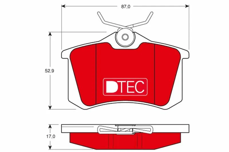 1H0 698 451 D Fren Balatası Arka Dtec [ Audi A1, A2 (8Z0), A3 (8L1), A4, A6, A8, A4, A6, Citroen Berlingo, C3, C4, Peugeot 307 (3A/C), 308 I, Renault, Clio, Cl | GDB1330DTE TRW