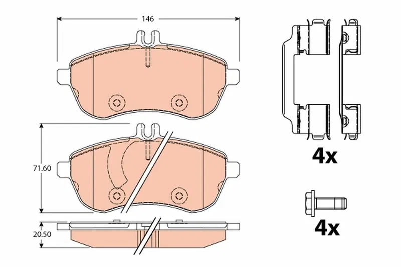005 420 15 20 Disk Balata Ön Mercedes Benz C Class (W2 4), C Cla | GDB2056 TRW