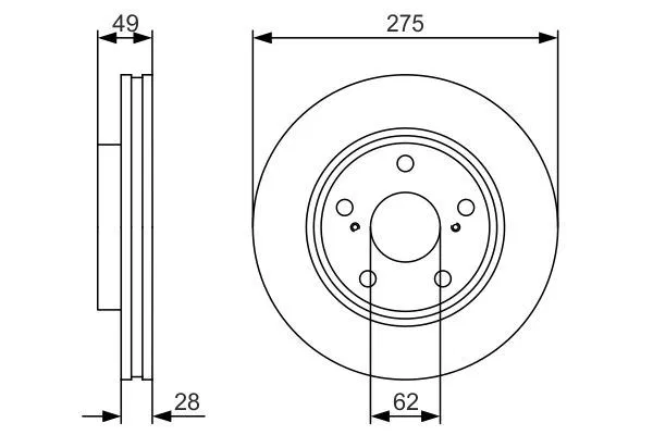 4351233041 Fren Diski Toyota Camry Saloon | 0986479R58 BOSCH