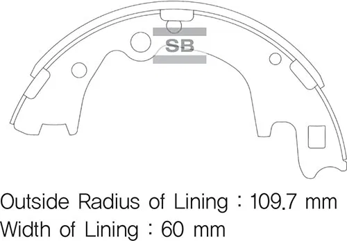 5830547A00 Arka Kampana Pabuç Balata Hyundai H-1 2.5L D4CB | SA100 SANGSIN