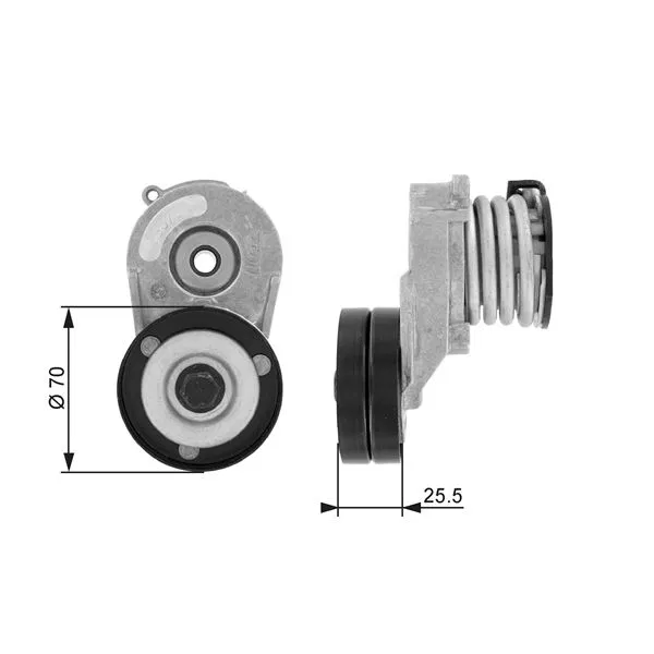 GATES-T38432 Vantılator Gergi Rulmanı Astra G / Astra H / Combo C / Corsa C / Meriva A Y17DT-Z17DTL | GATES