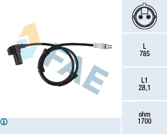 7700411745 Tekerlek Hiz Sensörü - ABS Renault Clio II | 78408 FAE