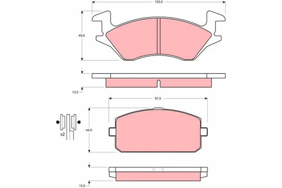 0446510010 Disk Balata Toyota Starlet | GDB769 TRW