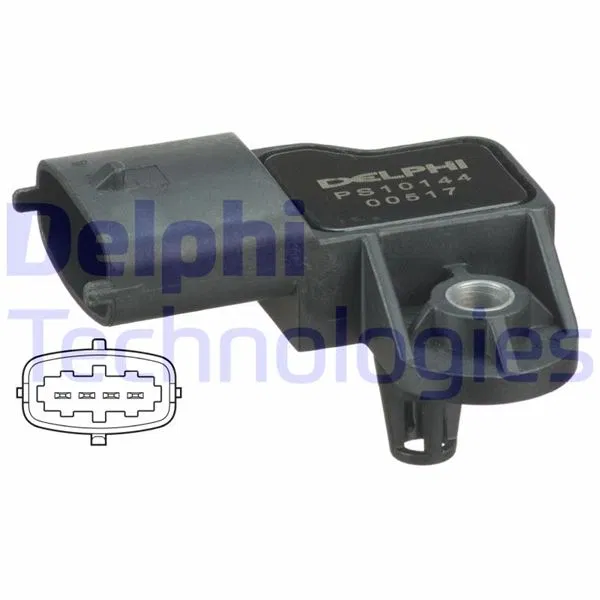 93171176 Map Sensörü Alfa Romeo 147, 159, Brera, Giulıetta, Mito, Spider, Chevrolt Aveo, Fiat 500, 500C, 500L, 500X, Bravo, Croma, Doblo, Doblo Cargo, Ducato | PS10144 DELPHI