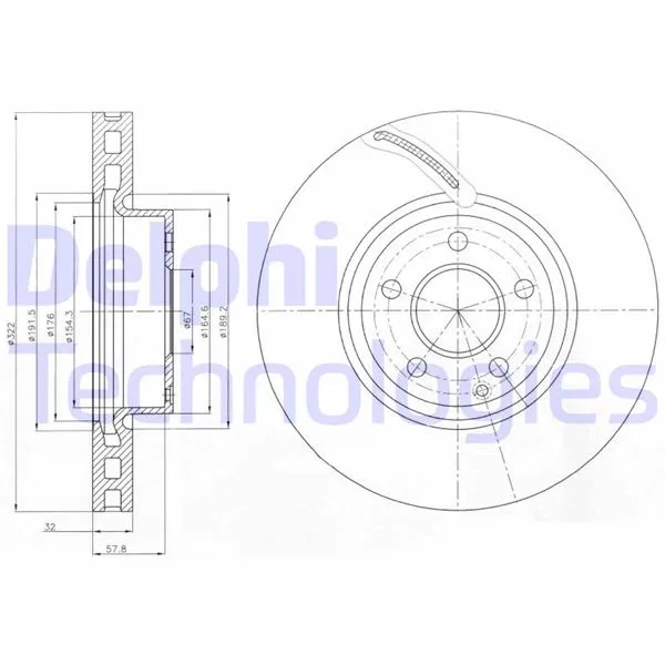 A0004211212 Fren Diski | BG9075C DELPHI