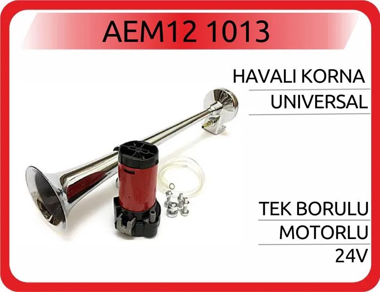 Havalı Korna Tek Borulu Motorlu 24V | AEM12-1013 AEM