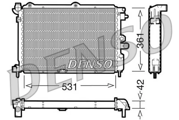 1300104 Su Radyatörü Opel Vectra A | DRM20025 DENSO