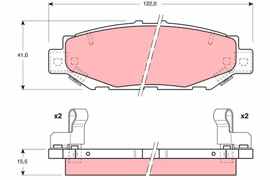 0446630020 Disk Balata Toyota Supra | GDB1185 TRW