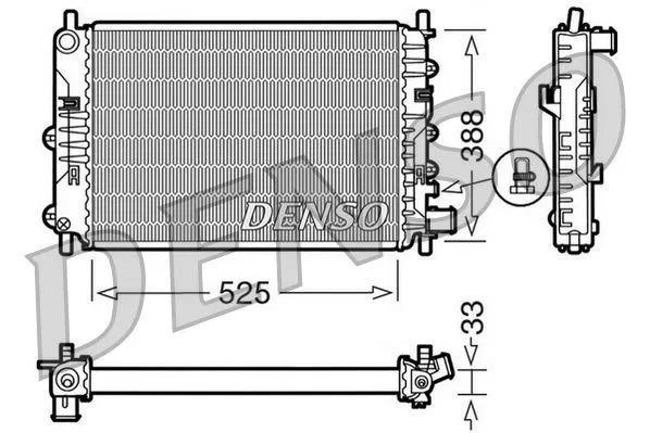 1029459 Su Radyatörü | DRM10025 DENSO
