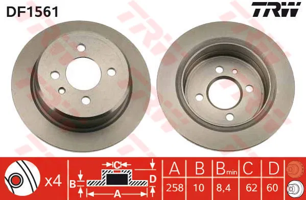 1119581 Fren Diski BMW 3 | DF1561 TRW
