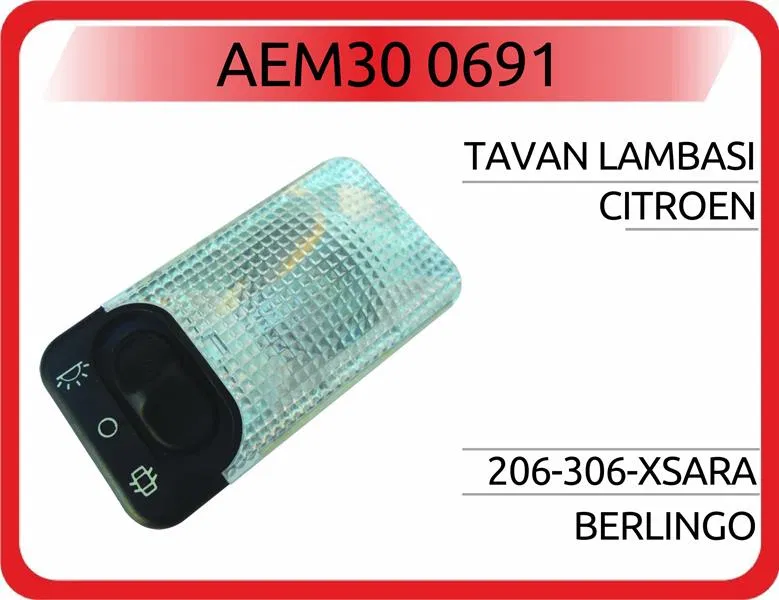 6362.K9 Tavan Lambası Peugeot Partner-Berlingo-P206-P306 | 0691 AEM