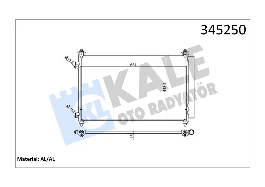 TD1161480A Klima Kondenseri Accent Era 1.4 10- Mazda CX-9 | 345250 KALE