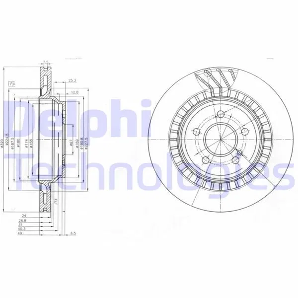 2214230412 Fren Diski Mercedes-Benz S-Class | BG4144 DELPHI