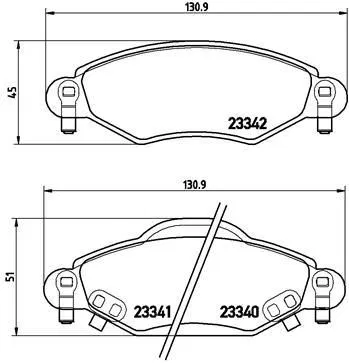 044650D010 Balata Fren ON-(TOYOTA: Yaris 03-10 "1.5 Vvti 1.4 D4D" ) | 671736 VALEO