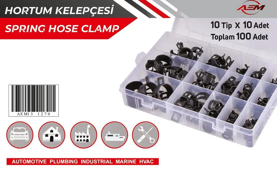 Hortum Kelepçesi Metal Yeni Tip (100 adet) | 1270 AEM