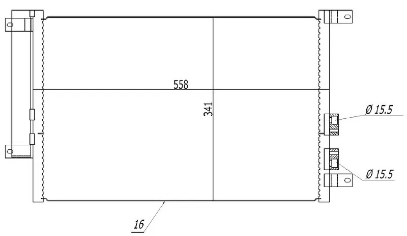 60668109 Klima Brazing Condenser A/M 147 1.9JTD 2000+ | CAF789016 ORIS