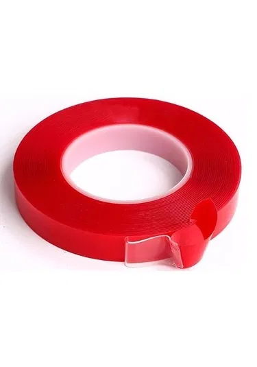 Çift Taraflı Bant 25mm X 5mt Kirmizi Şeffaf | CTB325 CEVHERS