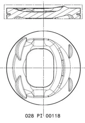 Piston Vag | 028PI00118001 MAHLE