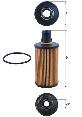 LR133455 Yağ Filtresi Land Rover 306DT 306PT Defender L663 | OX1338D MAHLE