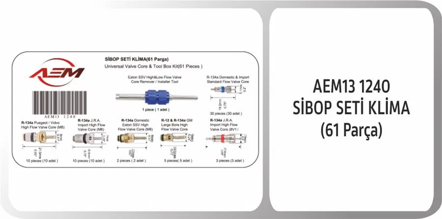 1240 Sibop Seti KLİMA(61 Adet) | AEM
