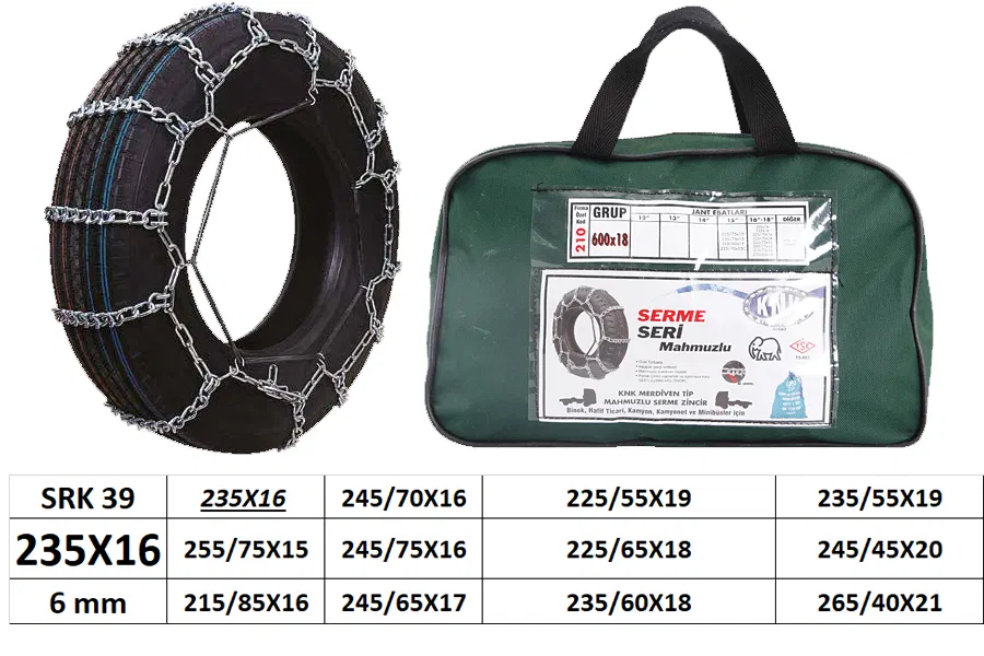 Patinaj Zinciri Minibüs Ve Kamyonet Serme (235X16) | SRK39 KNK