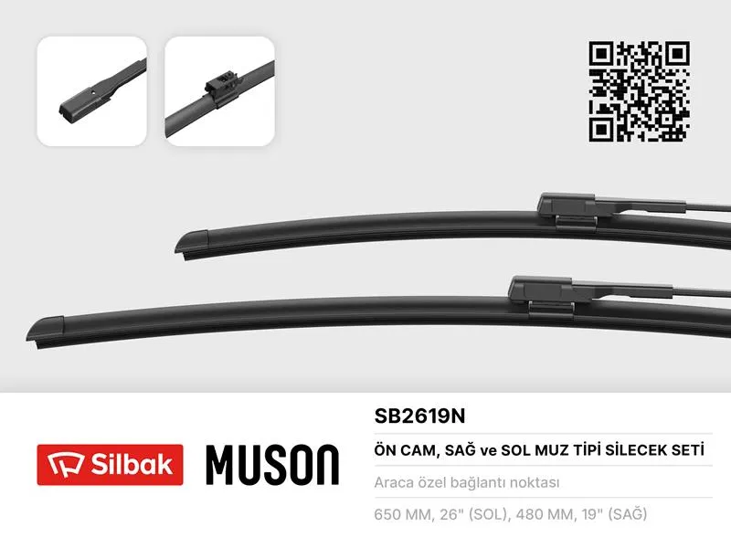 A2478200502 Silecek Süpürgesi Takımı 650mm / 480mm Mercedes | SB2619N SILBAK