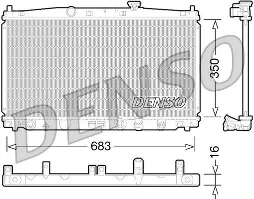 19010RBJ004 Su Radyatörü | DRM40032 DENSO