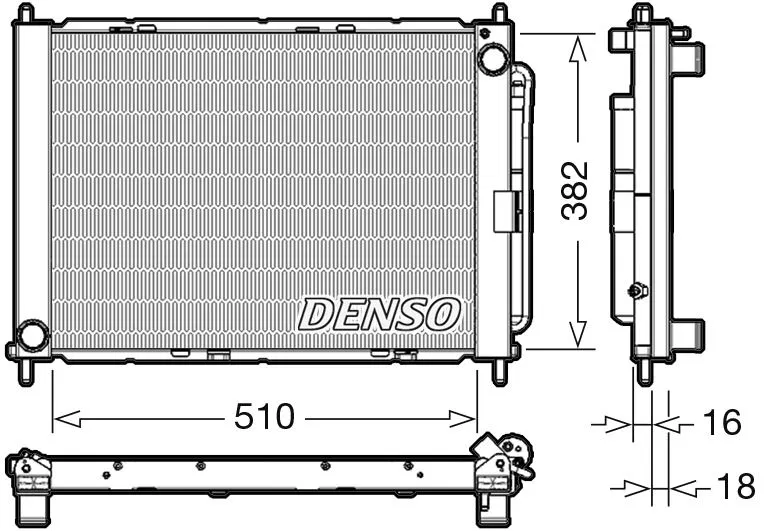 8200369308 Su Radyatörü Renault Twingo II | DRM23104 DENSO