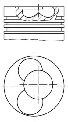 Piston Complete VW | 0304012 MAHLE