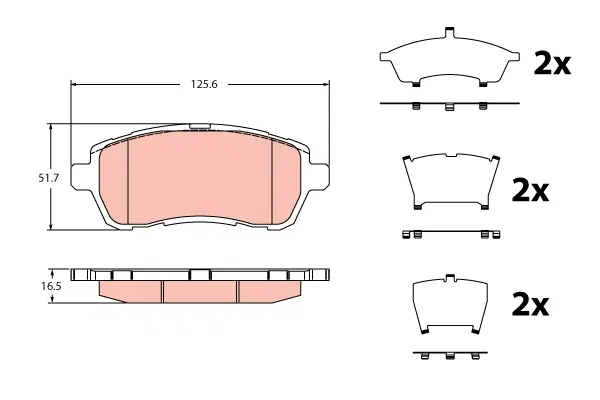 1550219 Disk Balata Ford Fiesta VI | GDB2404 TRW