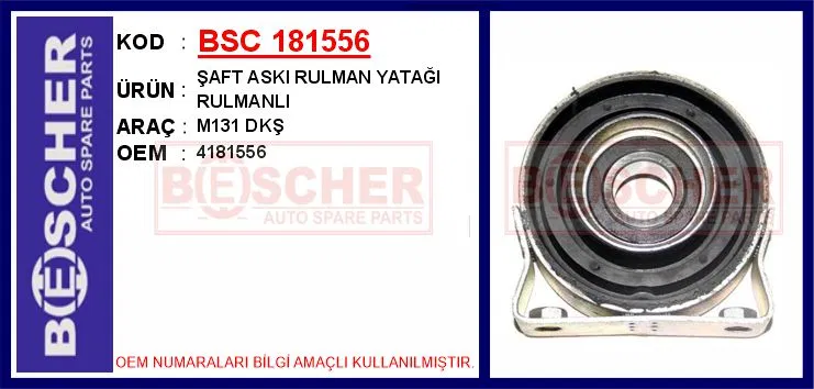 4181556 Şaft Aski Rulman Yatağı M131 Dkş Rulmanlı | BESCHER