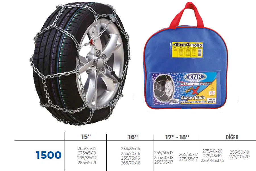 1500 Patinaj Zinciri 4x4 Jeep - Minibüs Ve Hafif TİC.AR | KNK