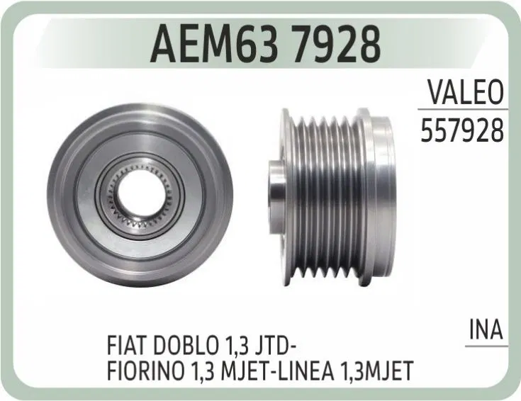 535015110 Alternator Kasnak Fiat Doblo 1.3 JTD-FIORINO 1.3 M | 7928 AEM