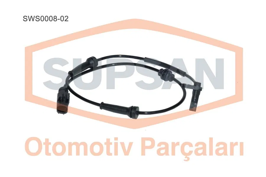 51763164 Sensör ABS Fiat Grande Punto - Linea 1.3D Mjet - 1.6 D Mjet (199 A3.000-198 A3.000) - Linea 1.4 (350 A1.000) - Fiorino 1.3 D Mjet 199 A2.000-199 | SWS0008-02 SUPSAN