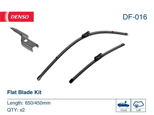 8V1955425 WİPER. Flat Front Blade | DF-016 DENSO
