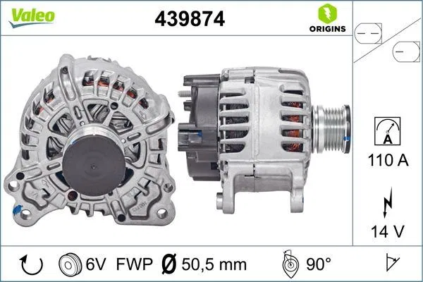 03L903023J Alternatör VW Group | 439874 VALEO