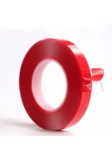 Çift Taraflı Bant 15mm X 5mt Kirmizi Şeffaf | CTB315 CEVHERS