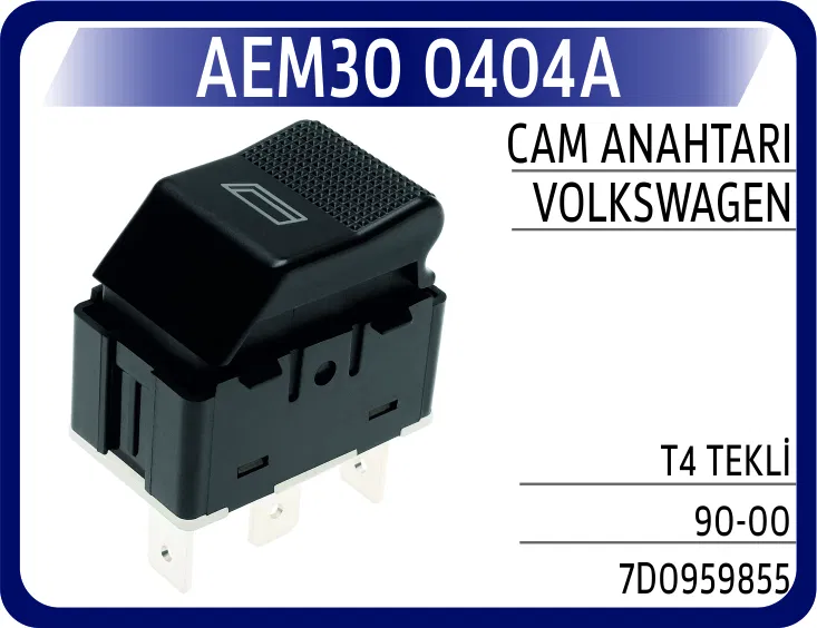 7D0959855 Cam Anahtarı T4 Tekli 90-00 | 0404A AEM