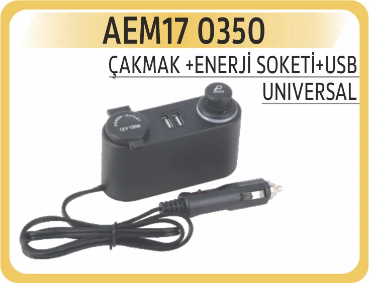 0350 Çakmak +ENERJİ SOKETİ+USB | AEM