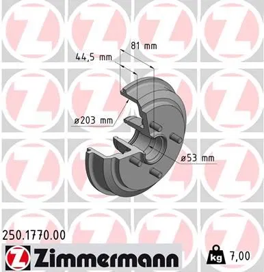 7S611113AA Arka Kampana Fiesta (02-08)-Fusion (02-12) | 250.1770.00 ZIMMERMANN