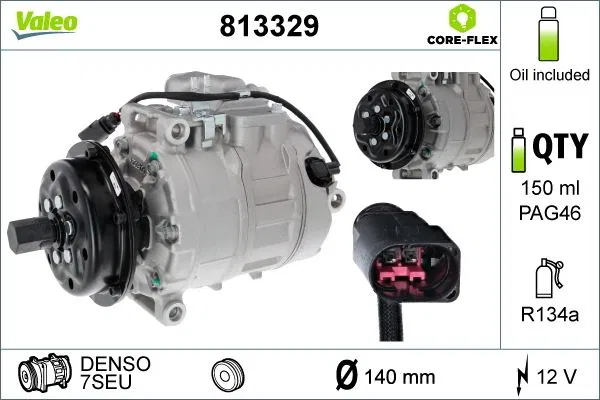 7H0820805E Kompresör VW Multıvanv | 813329 VALEO
