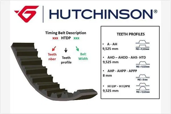 2431202270 Triger Kayışı (Eksantrik Kayışı) Hyundai Atos | 101AHP20 HUTCHINSON