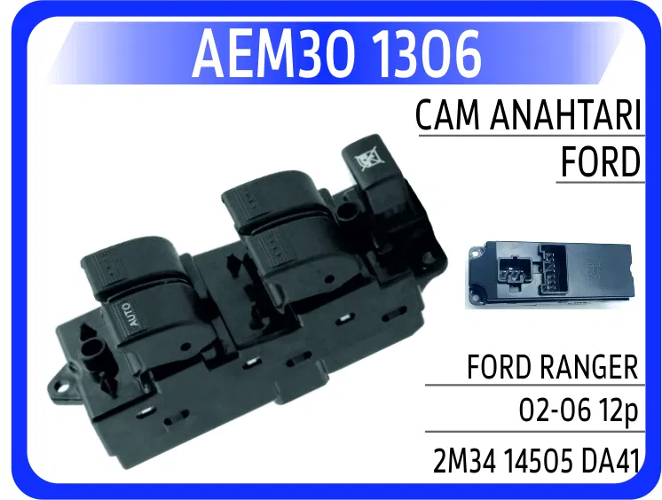 2M34 14505 DA Cam Düğmesi Ön Sol Ford Ranger 02- (Dörtlü) | 1306 AEM